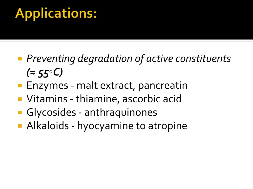 preventing degradation of active constituents
