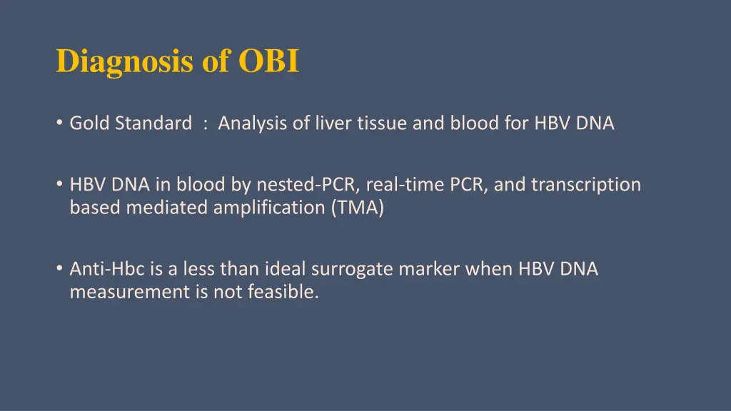 diagnosis of obi