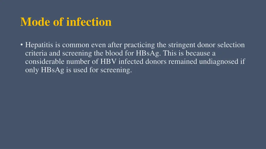 mode of infection