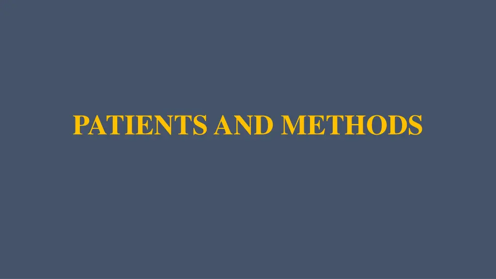 patients and methods