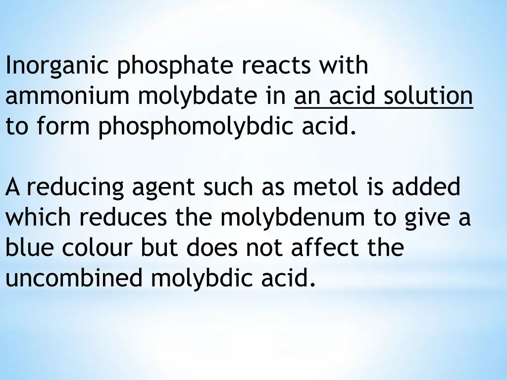 inorganic phosphate reacts with ammonium