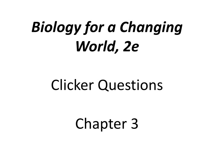 biology for a changing world 2e