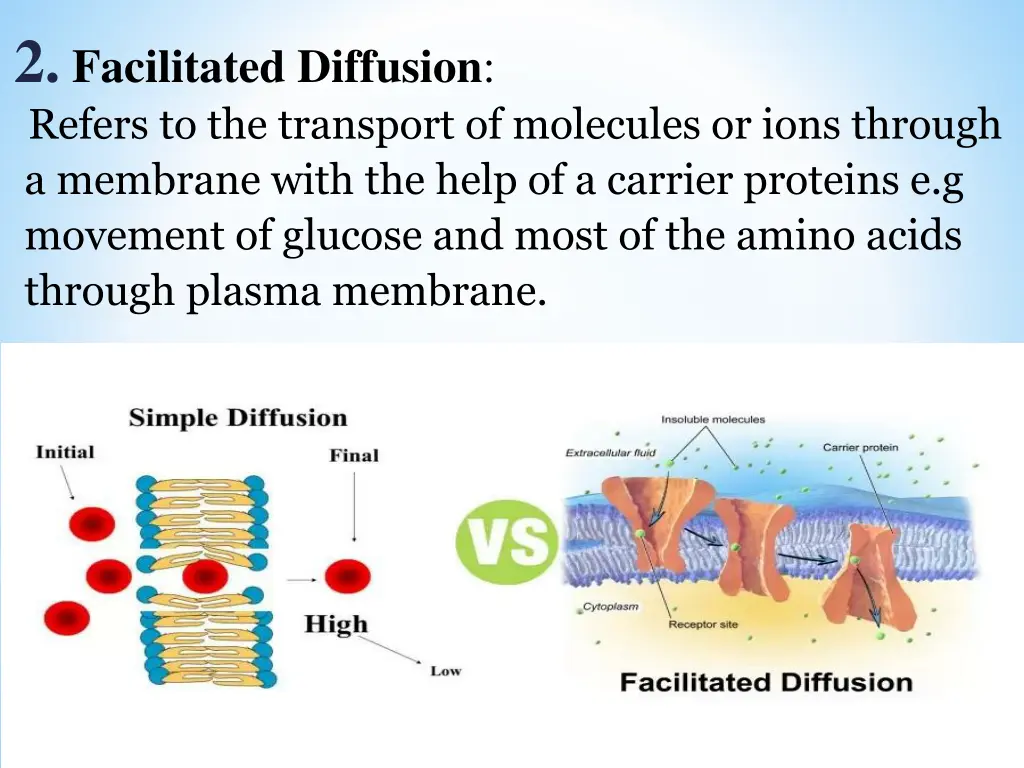 2 facilitated diffusion refers to the transport