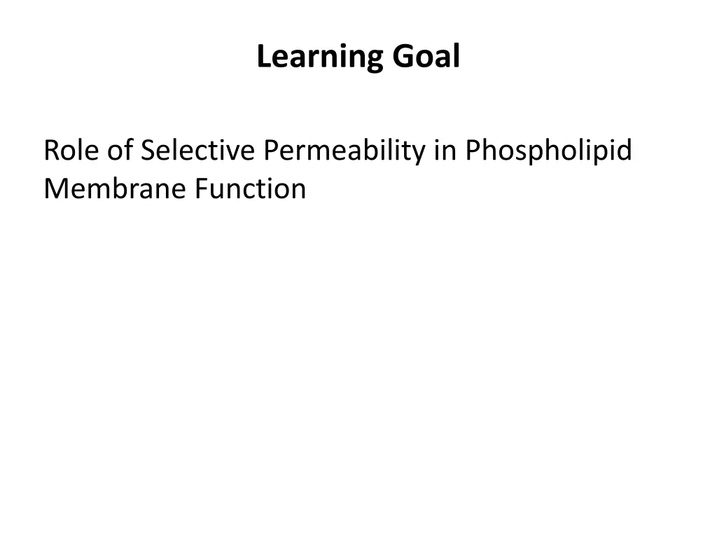 learning goal
