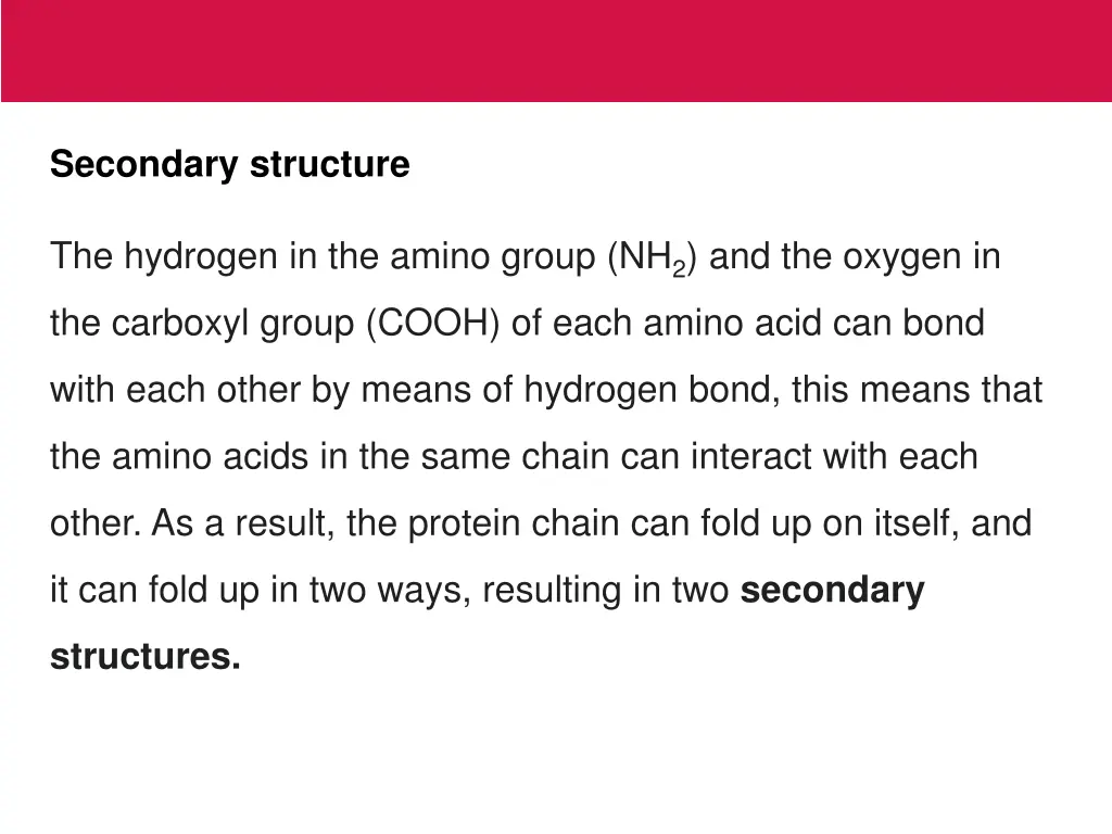 secondary structure