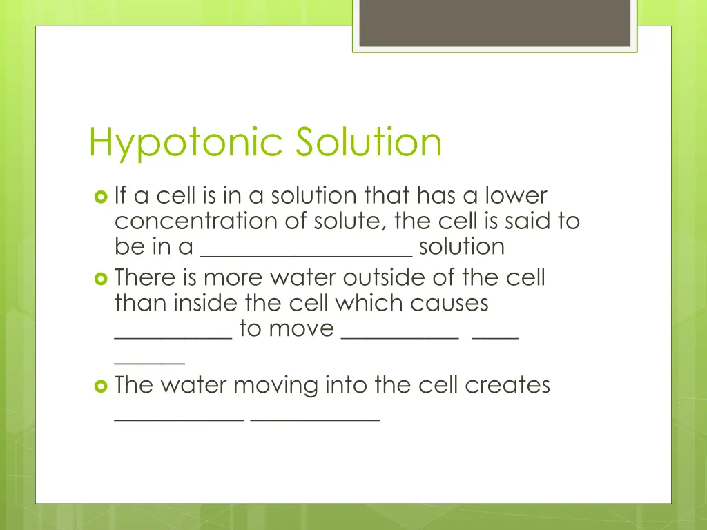 hypotonic solution