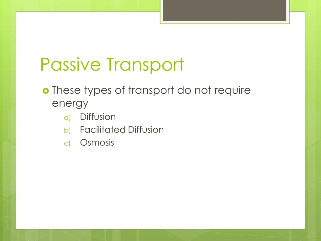 passive transport