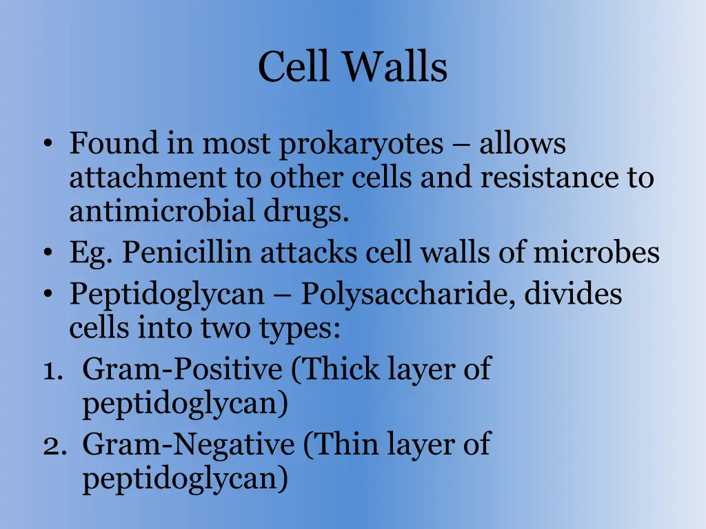 cell walls