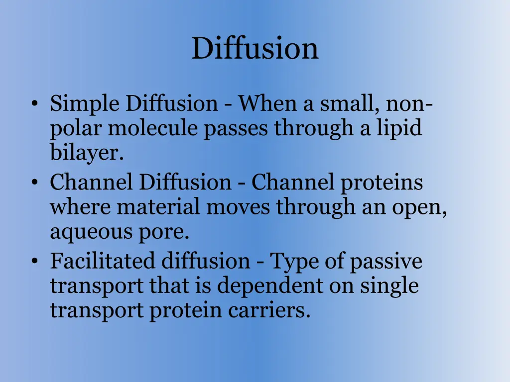 diffusion