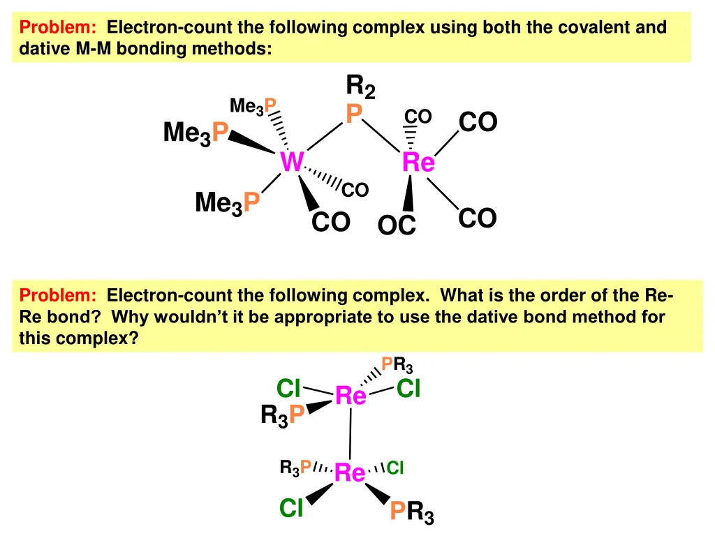 problem electron count the following complex