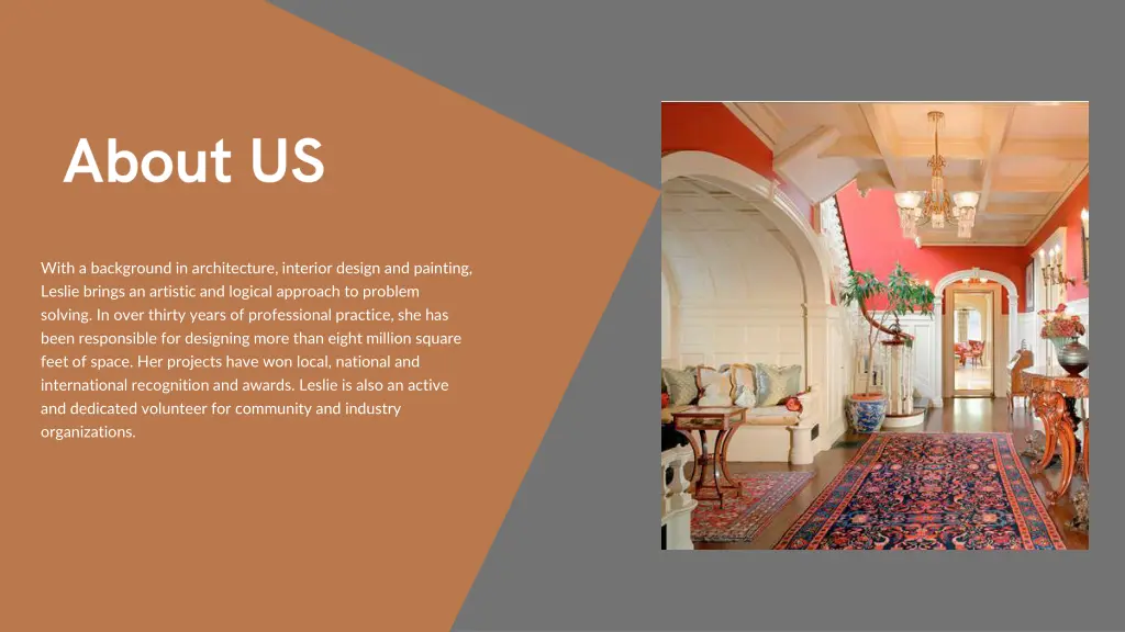 with a background in architecture interior design