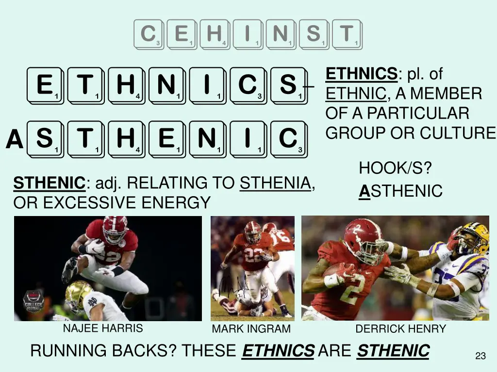 cehinst ethnics sthenic