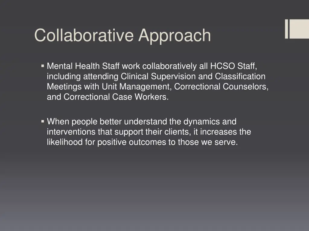 collaborative approach