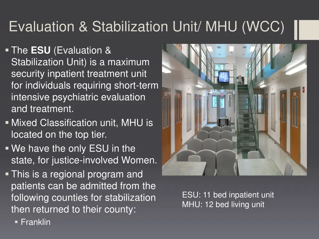 evaluation stabilization unit mhu wcc