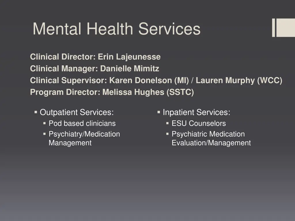 mental health services