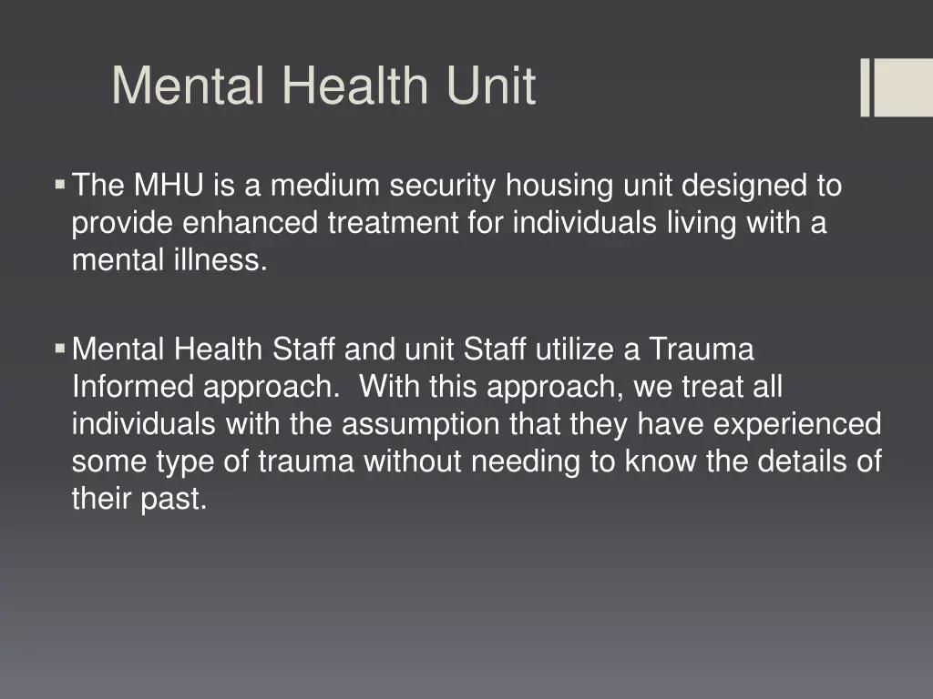 mental health unit