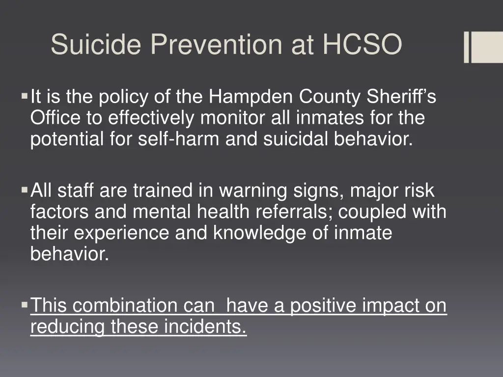 suicide prevention at hcso