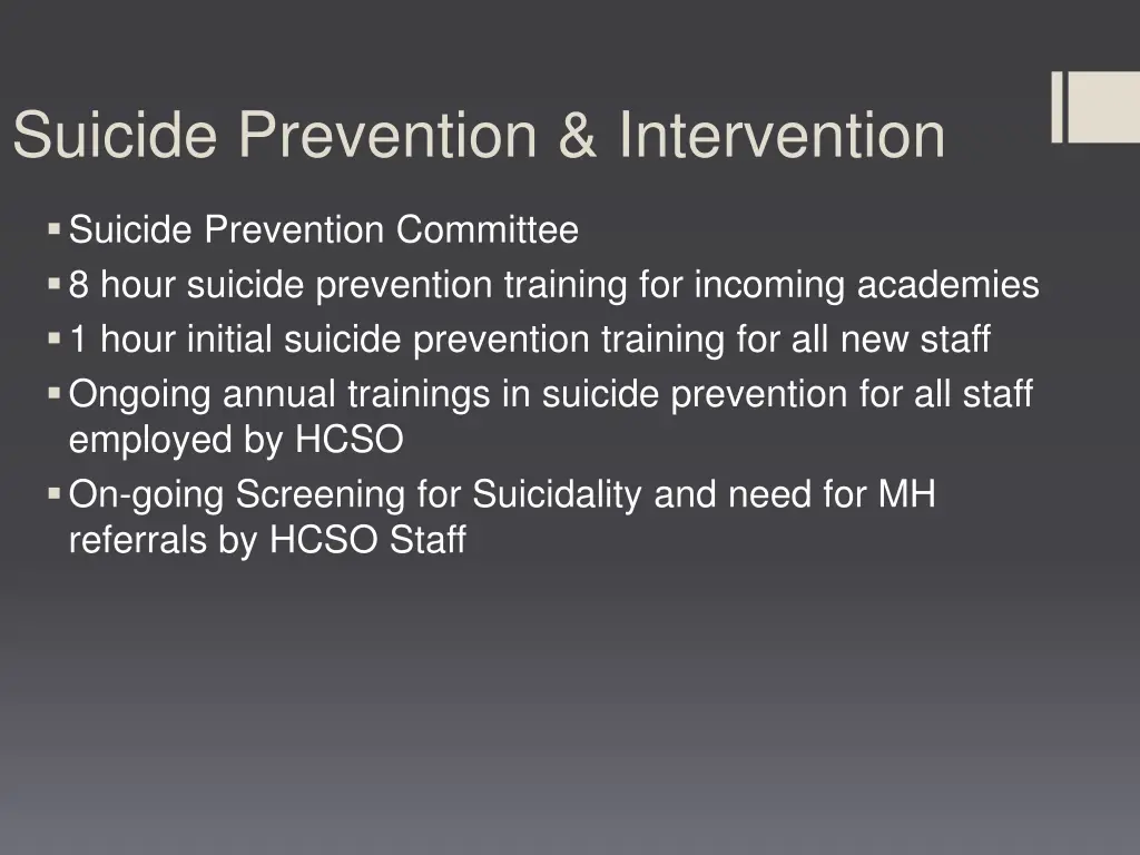 suicide prevention intervention