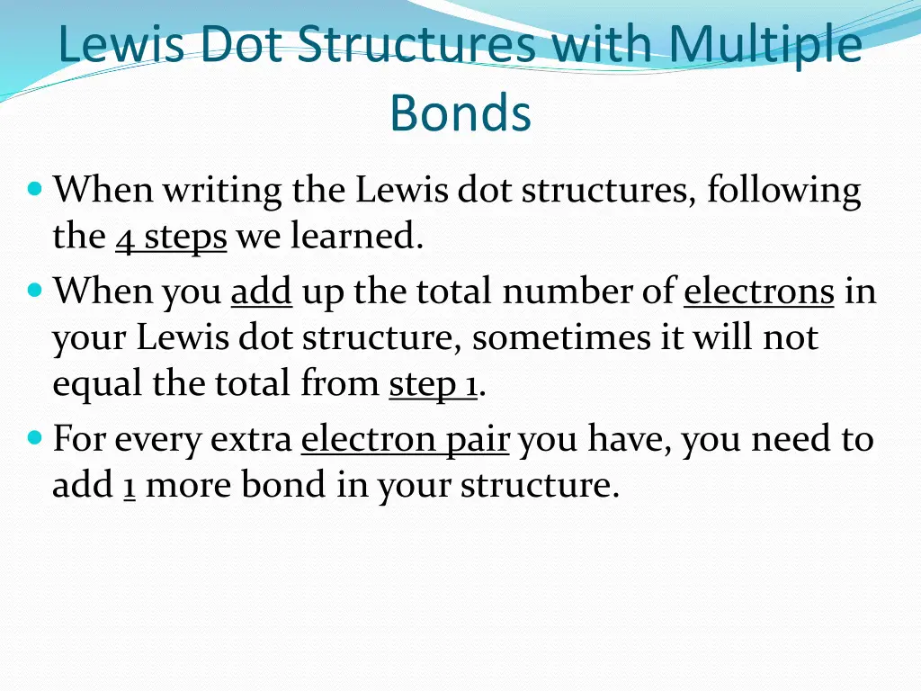 lewis dot structures with multiple bonds