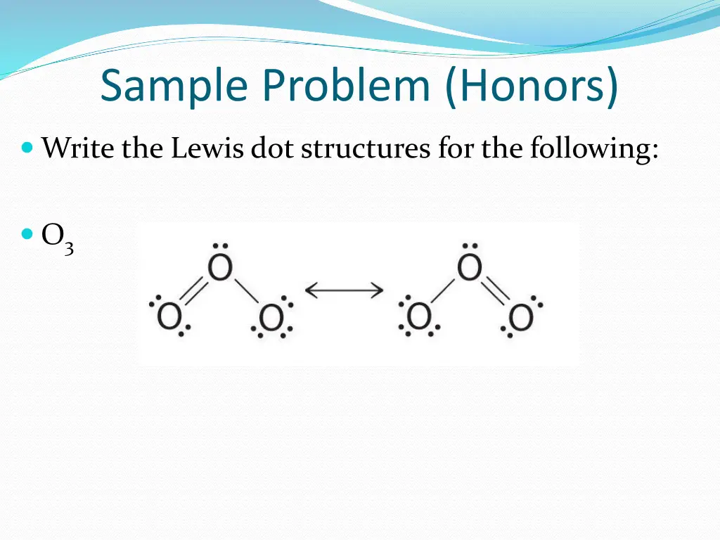 sample problem honors