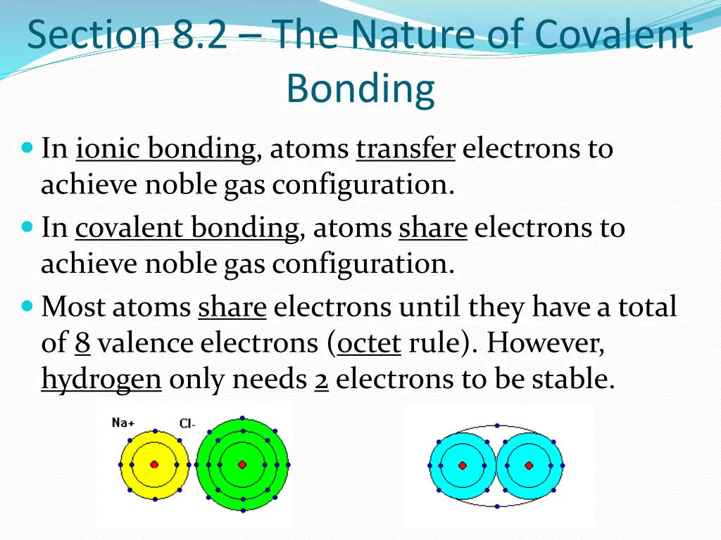 section 8 2 the nature of covalent bonding