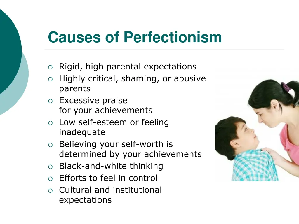 causes of perfectionism