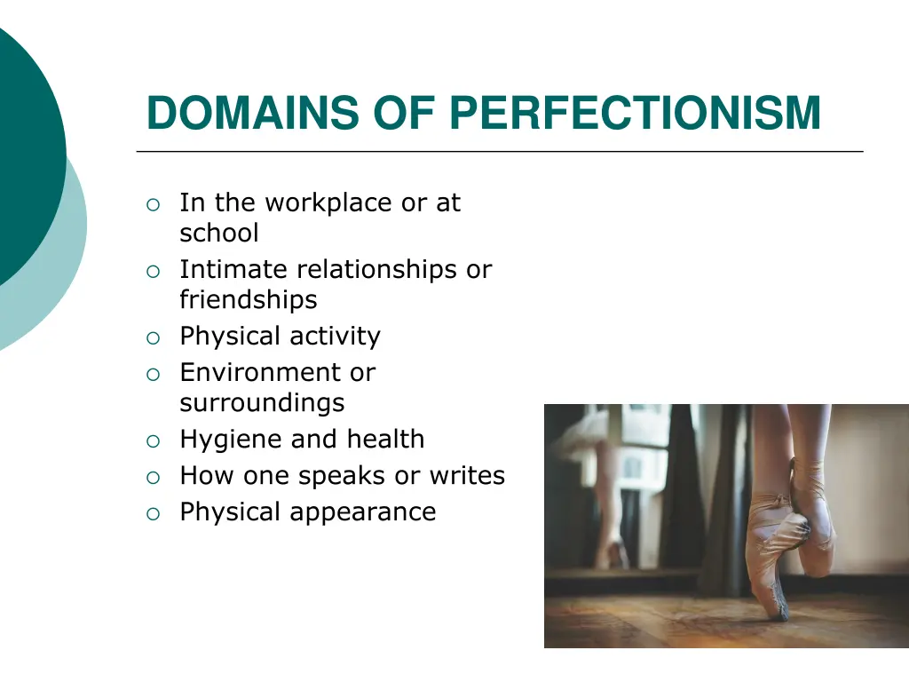 domains of perfectionism
