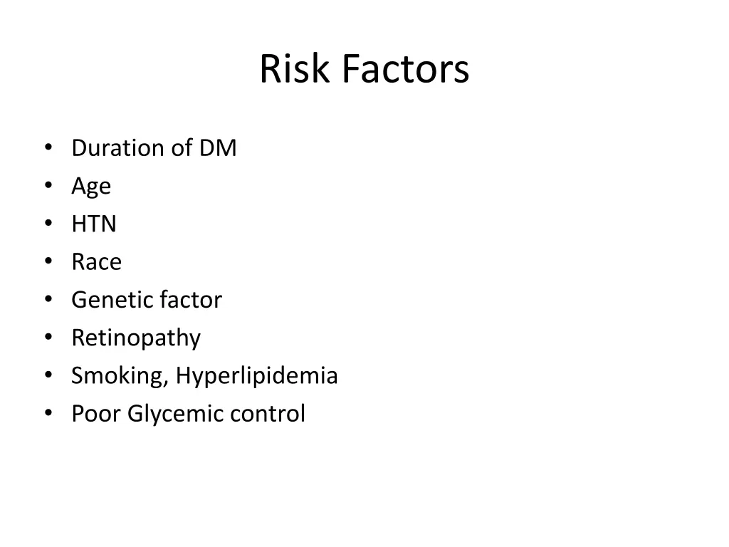 risk factors
