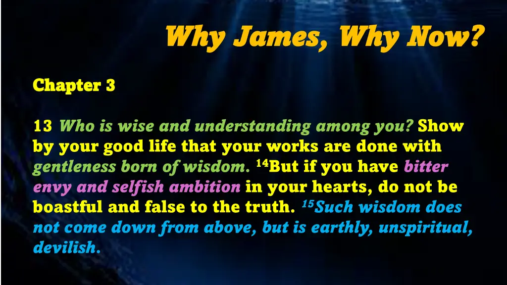 why james why james why now 10