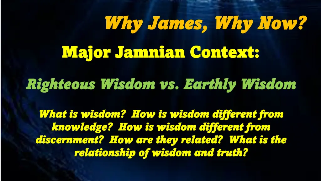 why james why james why now 11