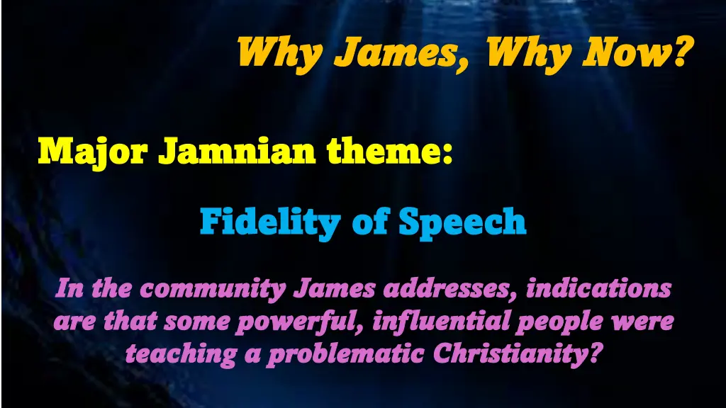 why james why james why now 2