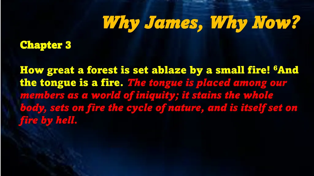 why james why james why now 4
