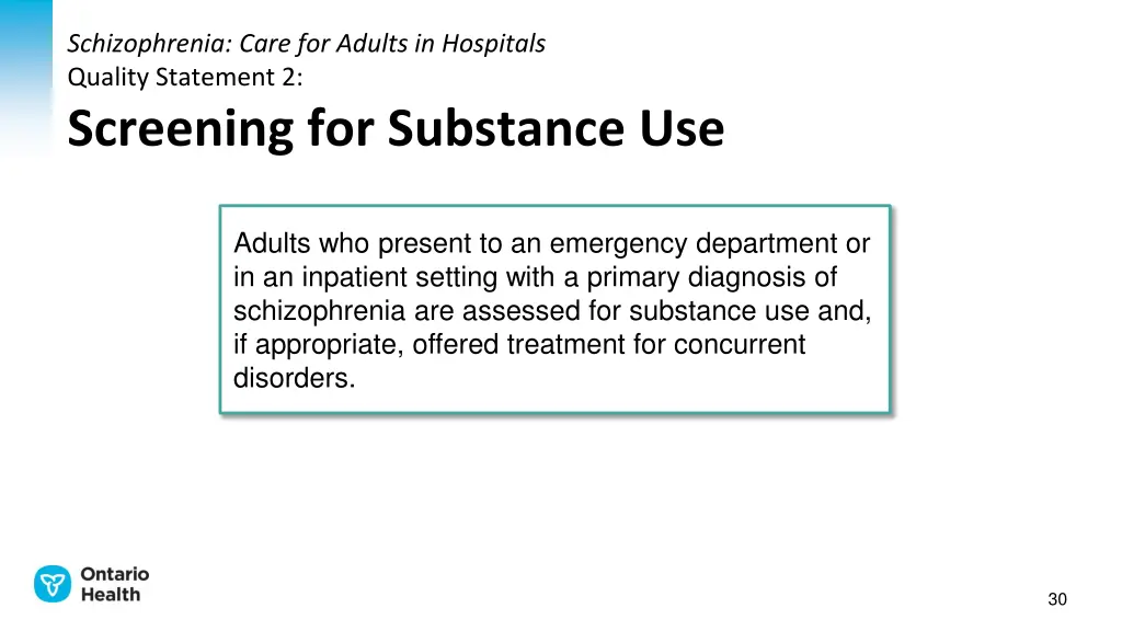 schizophrenia care for adults in hospitals 2