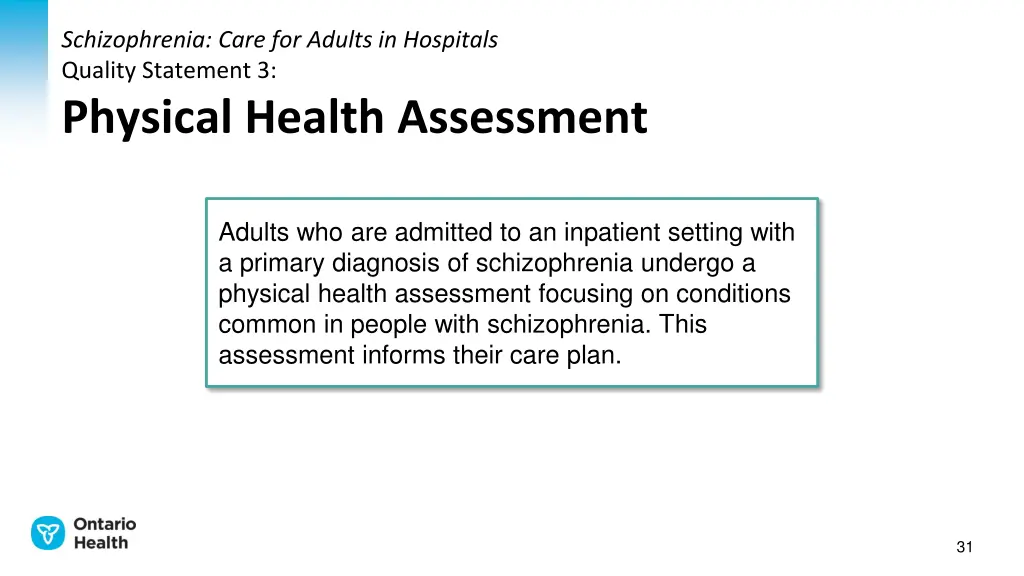 schizophrenia care for adults in hospitals 3