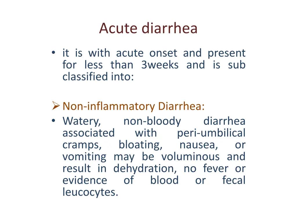 acute diarrhea