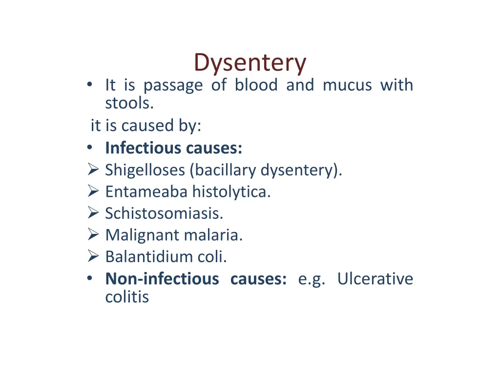 dysentery
