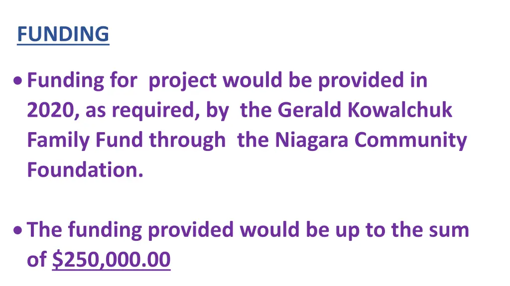 funding