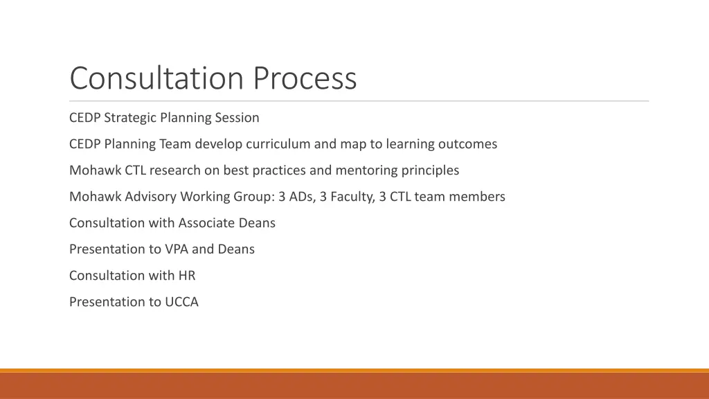 consultation process