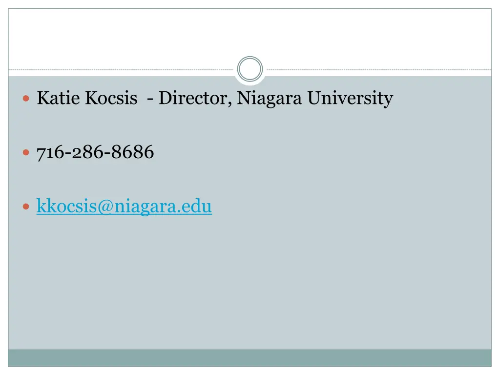 katie kocsis director niagara university