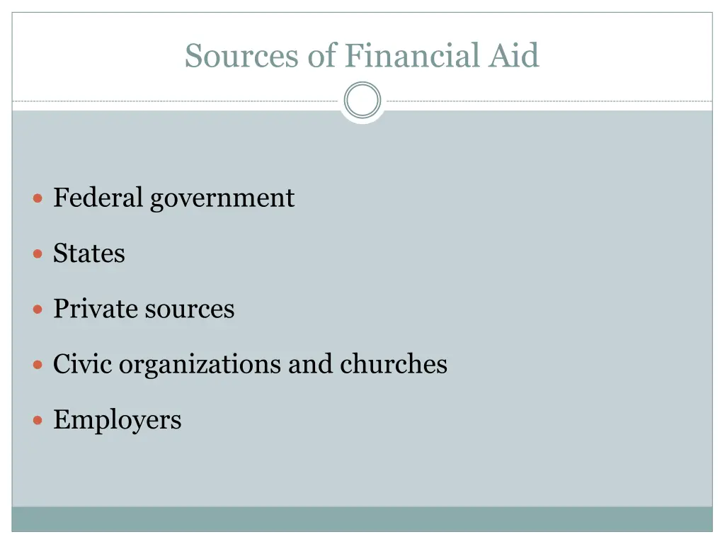 sources of financial aid