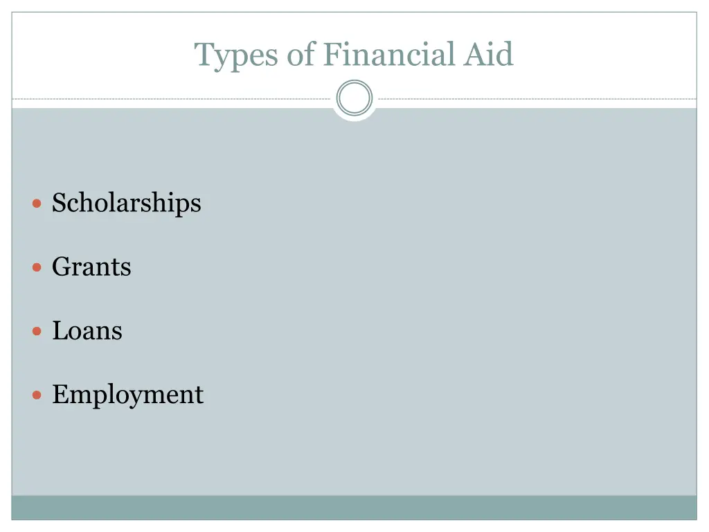 types of financial aid