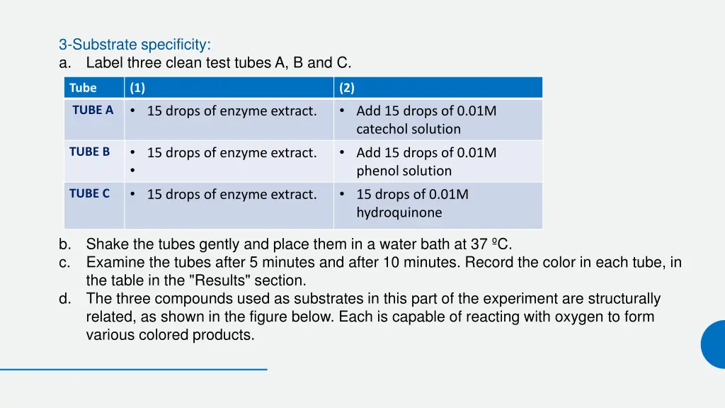 3 substrate specificity a label three clean test
