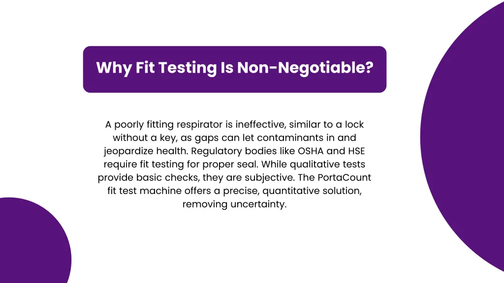 why fit testing is non negotiable