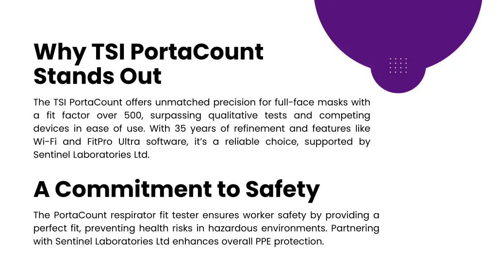 why tsi portacount stands out