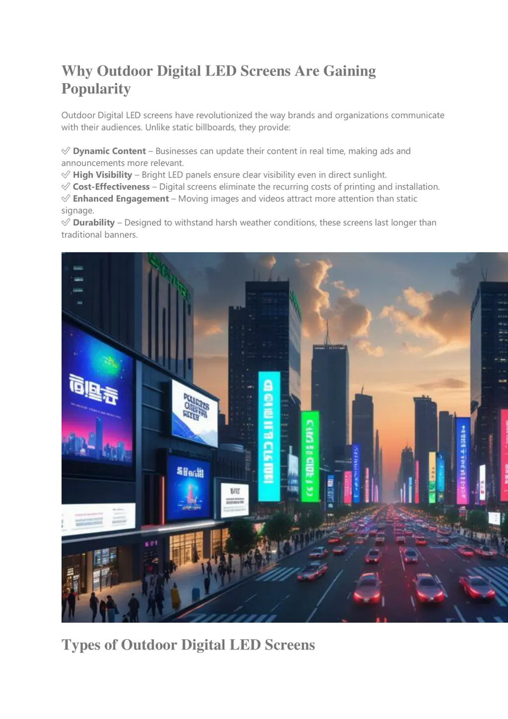 why outdoor digital led screens are gaining