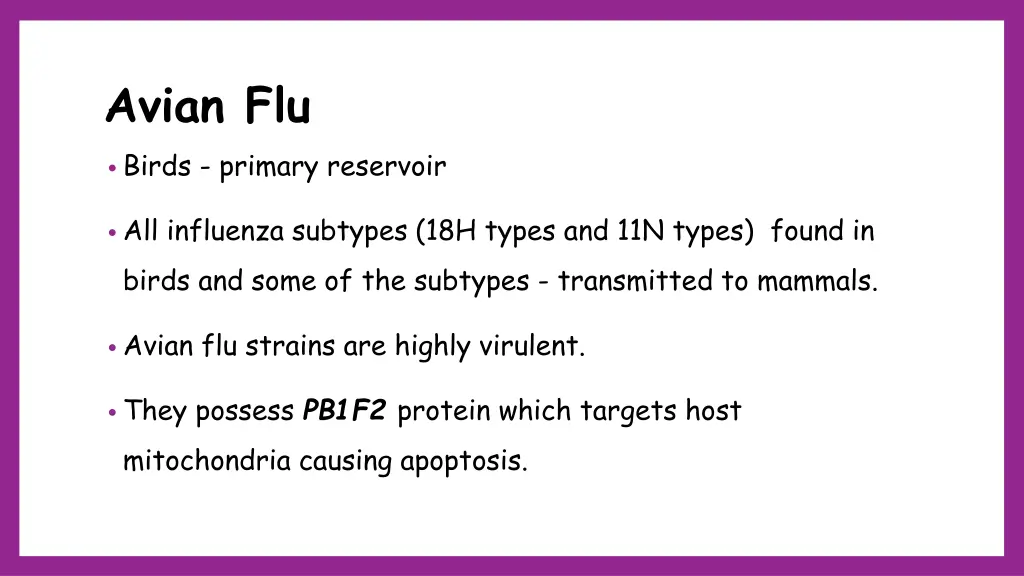 avian flu birds primary reservoir