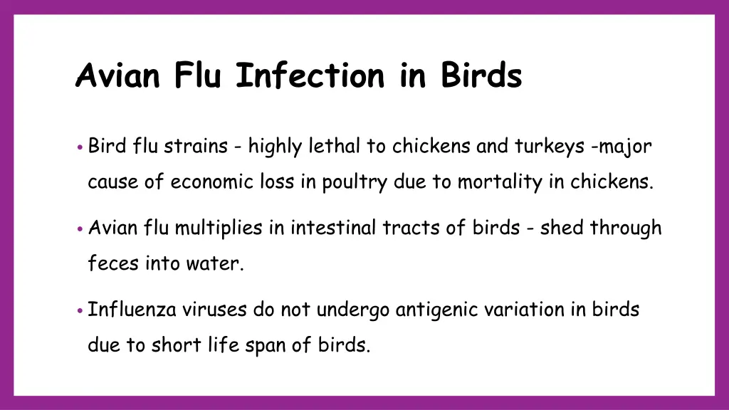 avian flu infection in birds
