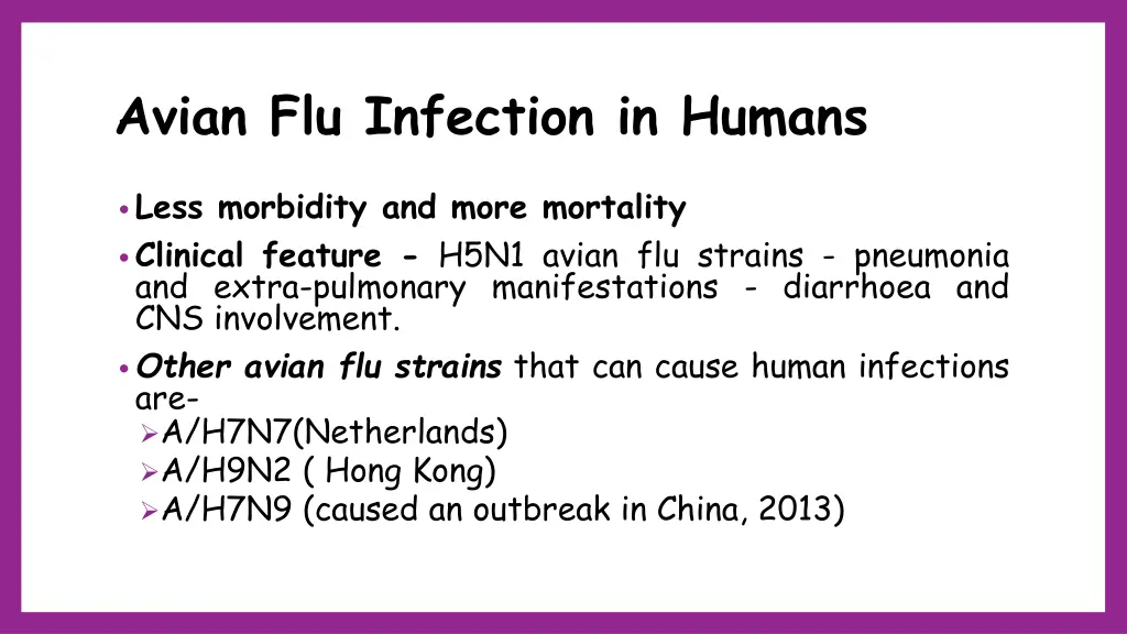 avian flu infection in humans 1