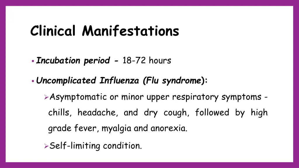 clinical manifestations