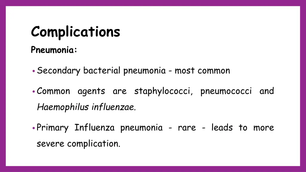 complications pneumonia